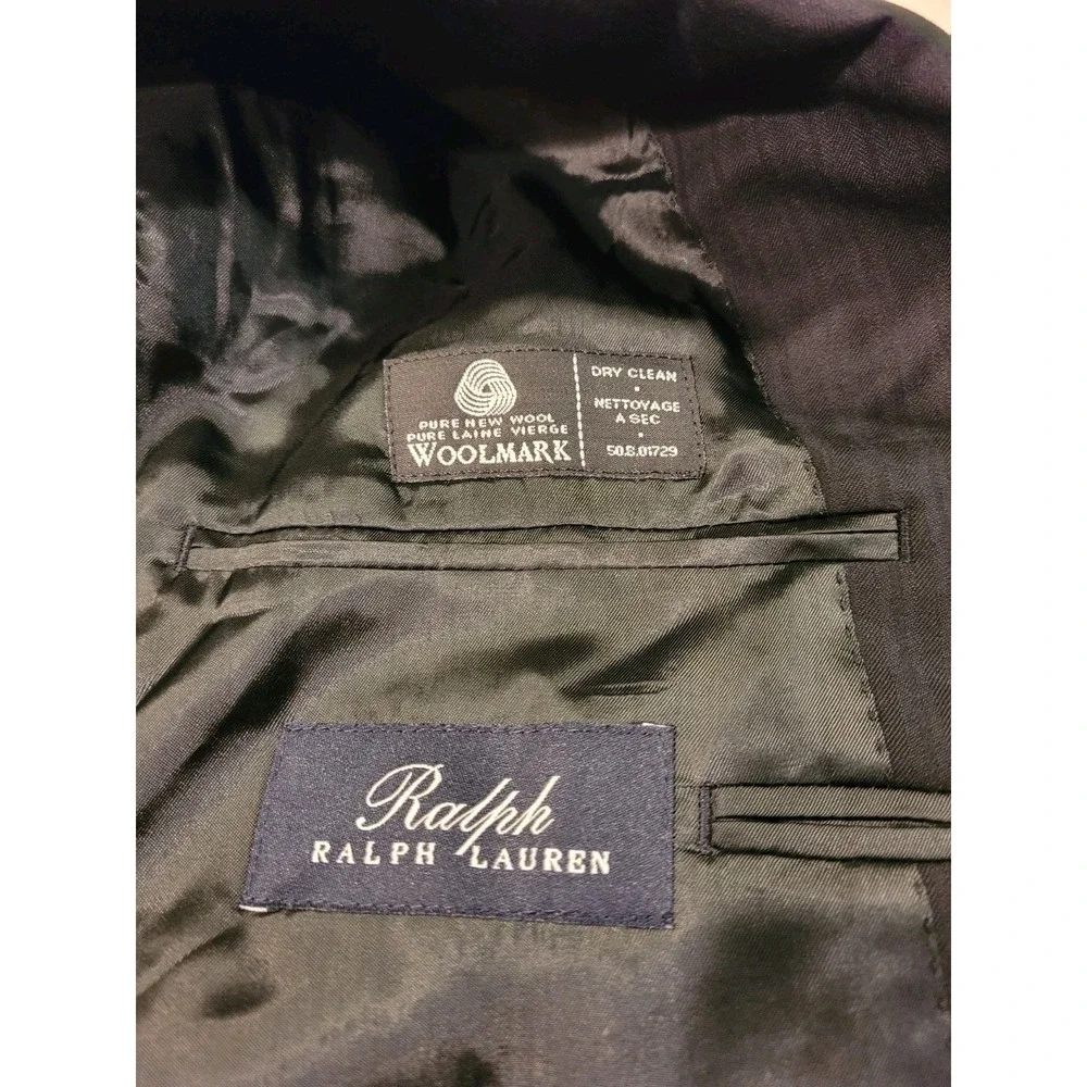 Ralph Ralph Lauren 41R‎ Men's Wool Three Button Pinstripe Blazer Double Vent